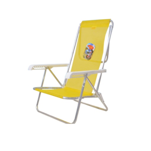 [SOL-3015 Amarillo] Reposera Silla 8 posiciones Amarillo 3015