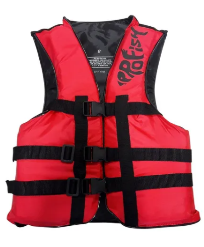 [KIE-1010120109910 Rojo] Chaleco Salvavidas Aquafloat Pro Fish 3 Cinturones Pesca Talle 10 Rojo