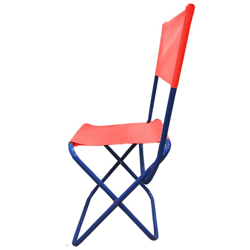 [SOL-2045 ROJO] Banquito Silla Sillon Tipo Tijera Con Respaldo Camping Playa 2045