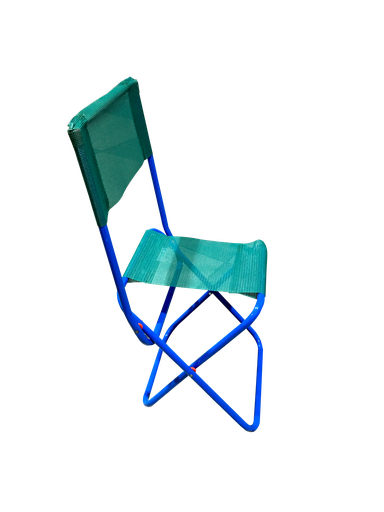 [SOL-2045 VERDE] Banquito Silla Sillon Tipo Tijera Con Respaldo Camping Playa 2045