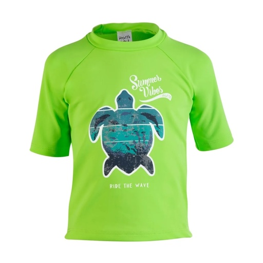 [KIDD-RFTORT-V2] ROFFT REMERA KIDS FILTRO UV Tortuga Verde T2