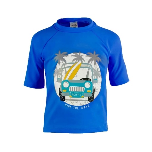 [KIDD-RFJEEP-A1] ROFFT REMERA KIDS FILTRO UV Jeep Azul T1