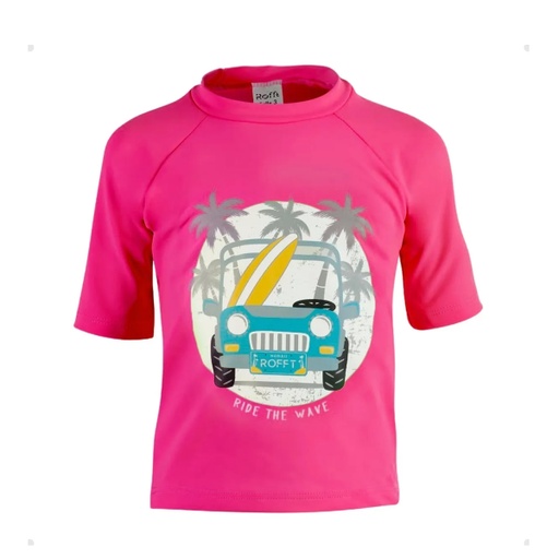 [KIDD-RFJEEP-F2] ROFFT REMERA KIDS FILTRO UV Jeep Fucsia T2