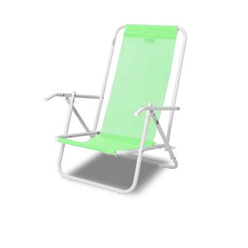 [SOL-2071 Verde] Reposera Silla Playera Infantil Reforzada Para Niños Solcito  2071