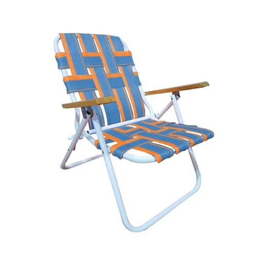 [SOL-2010 CelesteNaranja] Reposera Silla Playera Infantil Reforzada Para Niños Solcito 2010