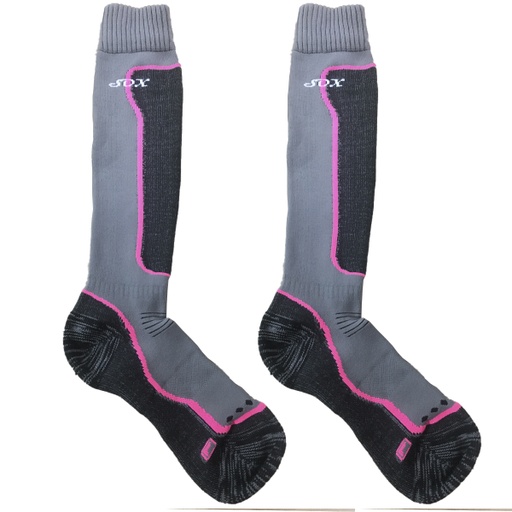 [SOX-TE17A-NegroRosa-L] Medias Termicas Sox Ski Talle L Negro Rosa