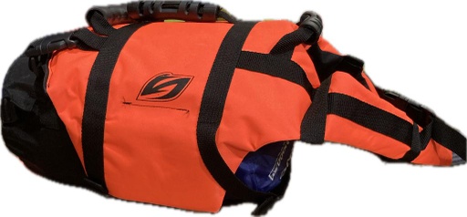 [ACU-PerroNaranjaMCorto] Chaleco Salvavidas Para Perros Acuasport Talle M Corto Naranja