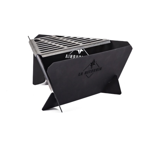 [LB0017-80] Brasero Fogon Triangular Desmontable Camping Parrilla