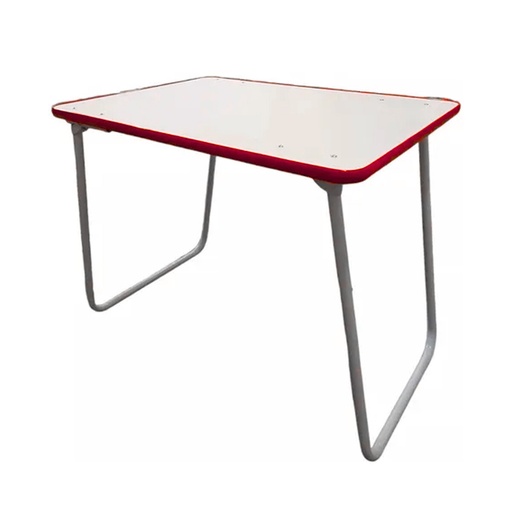 [LASCO-235-10 ROJA] Mesa Mesita Plegable 68 X 45 Caño Camping Roja