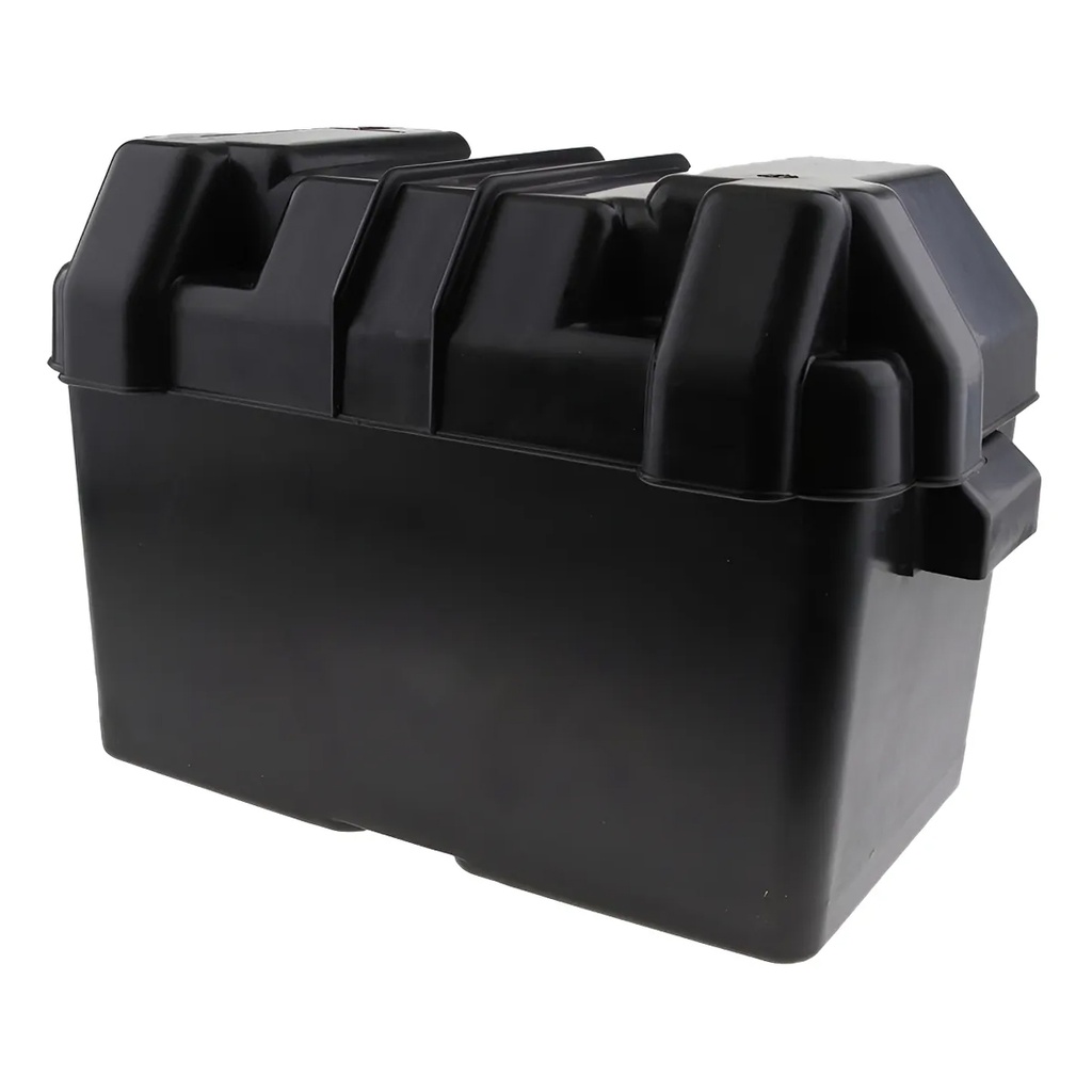 CAJA PORTA BATERIA HASTA 70 AMP PLASTICA NEGRO C/STRAP TW