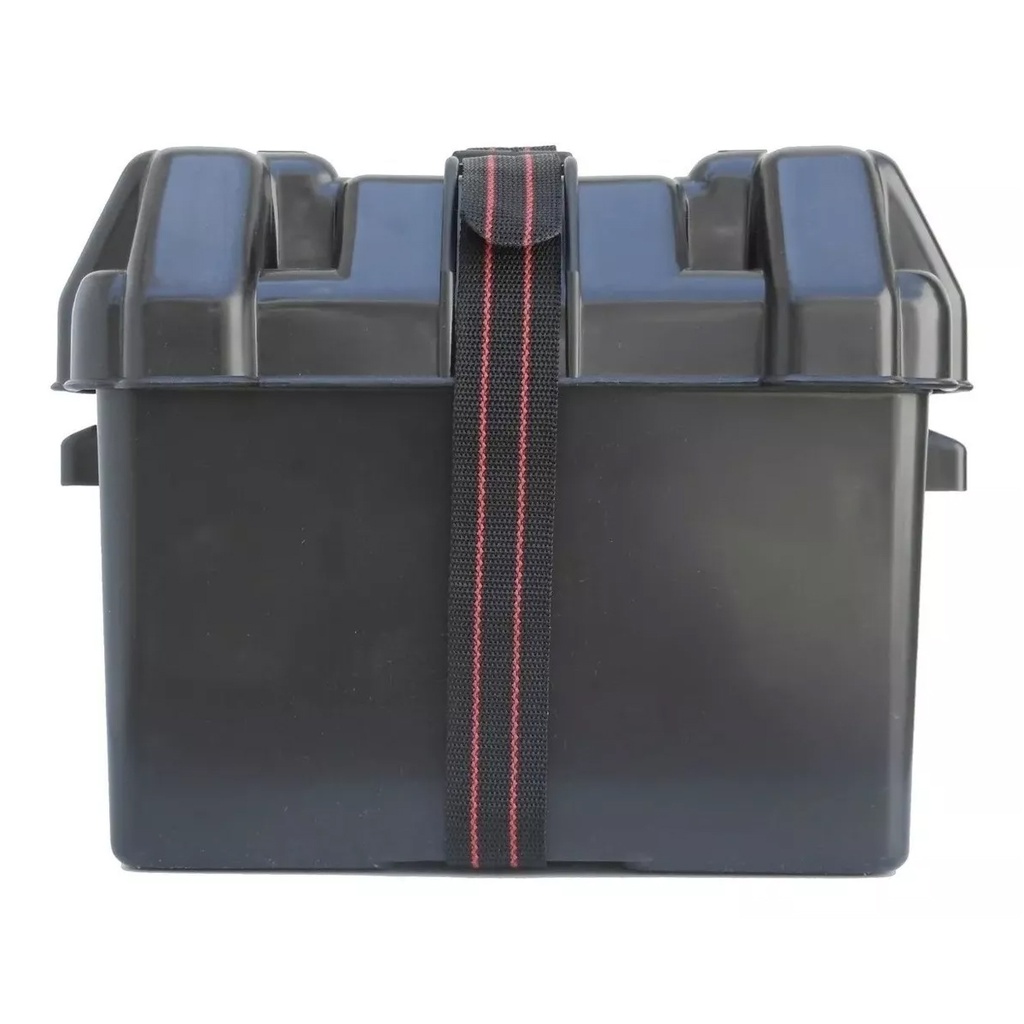 CAJA PORTA BATERIA HASTA 70 AMP PLASTICA NEGRO C/STRAP TW