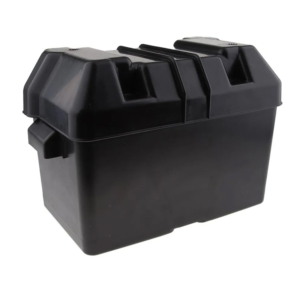 CAJA PORTA BATERIA HASTA 70 AMP PLASTICA NEGRO C/STRAP TW