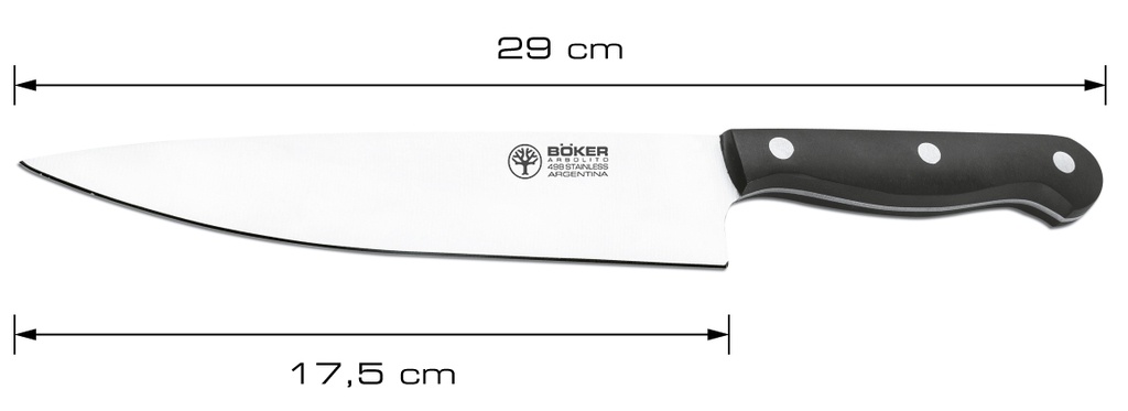Cuchillo Gourmet Chef III Hoja Inoxidable 17.5 cm