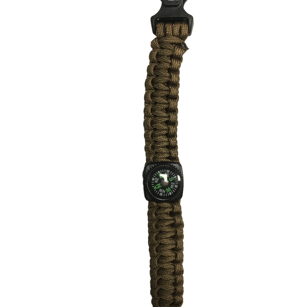 Pulsera Supervivencia Paracord Brújula Camping 5en1