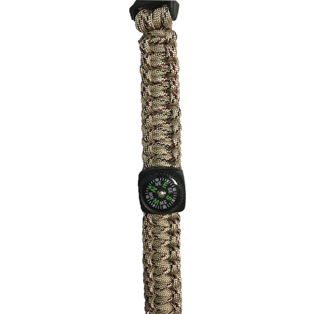 Pulsera Supervivencia Paracord Brújula Camping 5en1