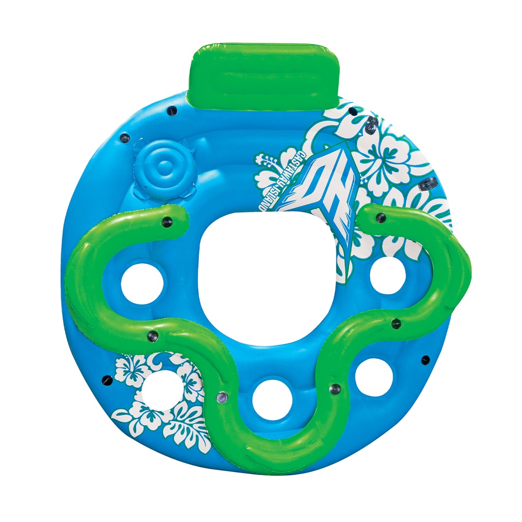 INFLABLE HO CASTAWAY ISLAND BLUE GREEN