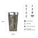 Vaso con destapador camuflado