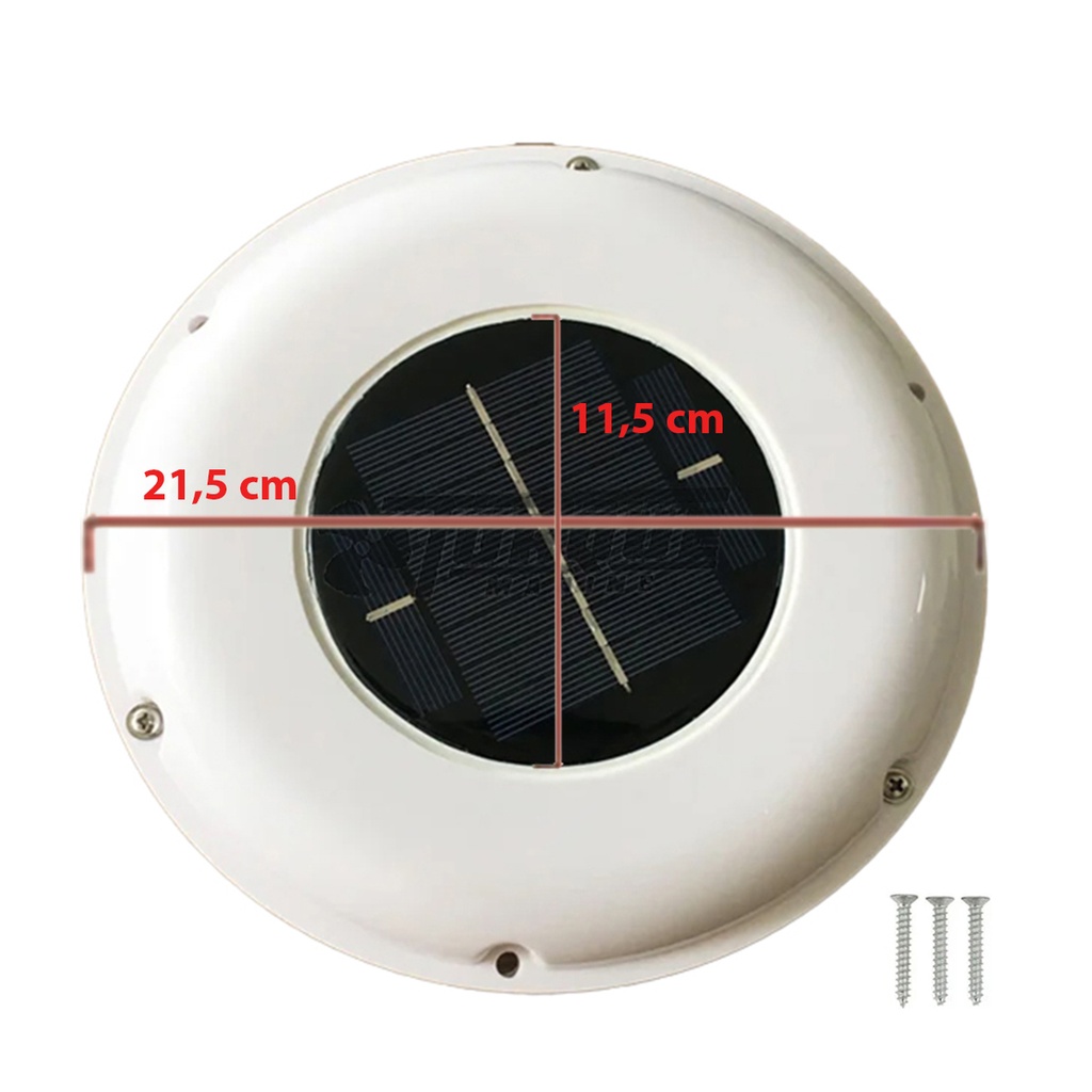 Ventilador Con Panel Solar Para Motorhome Rv Torque Marine