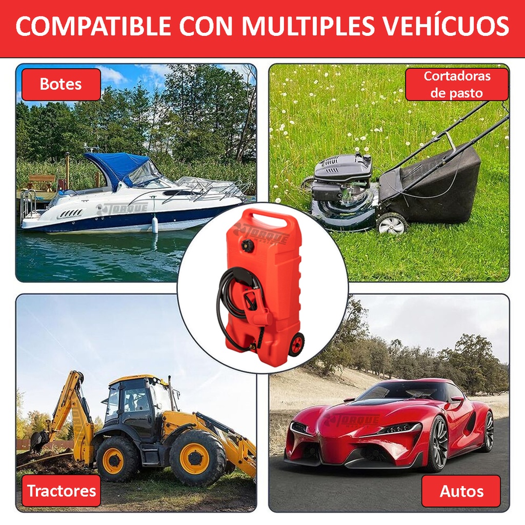 Tanque De Combustible Con Ruedas Pico Surtidor 53 Lts