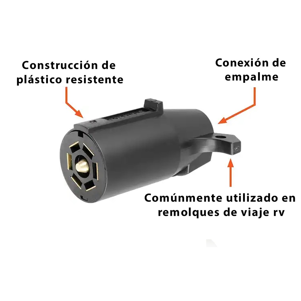 Conector Para Trailer Macho 7 Pines Americano