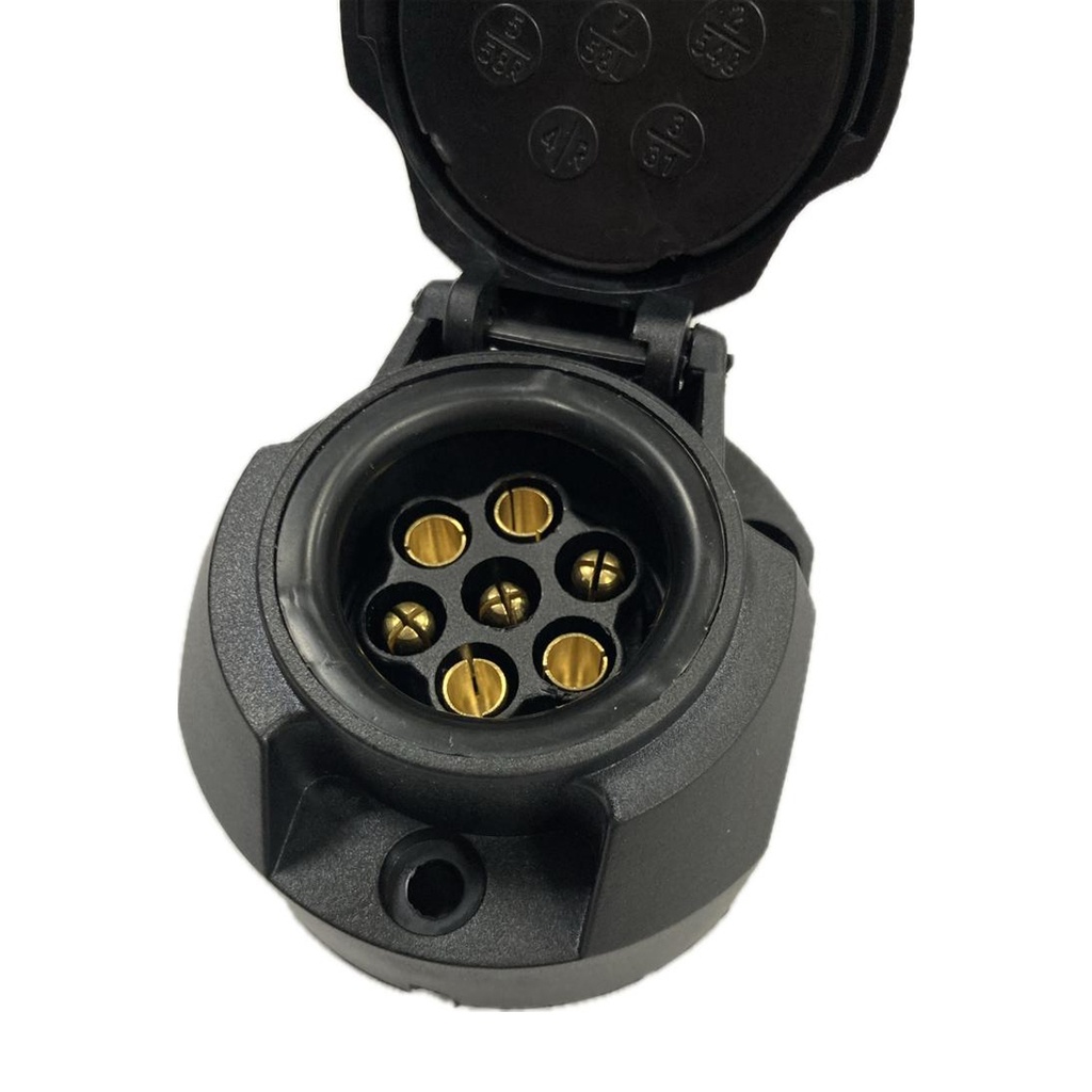 Ficha Conector Hembra Plastico Trailer Acoplado 7 Pines