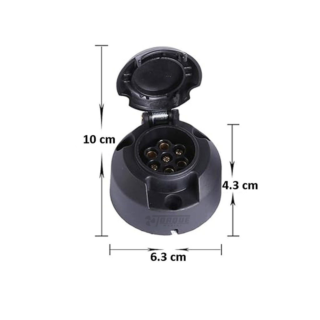 Ficha Conector Hembra Plastico Trailer Acoplado 7 Pines