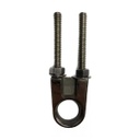 Cancamo chico acero inox 2 vastagos de 5/16 