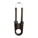 Cancamo chico acero inox 2 vastagos de 5/16 