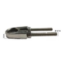 Cancamo chico acero inox 2 vastagos de 5/16 