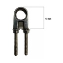 Cancamo chico acero inox 2 vastagos de 5/16 