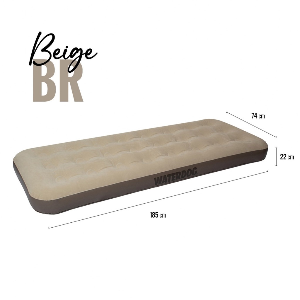 Colchón inflable afelpado 185x74x22 cm