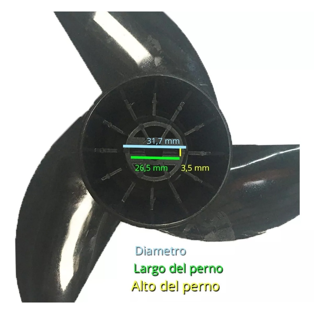 Helice Plastica Original Omoto 3 Palas