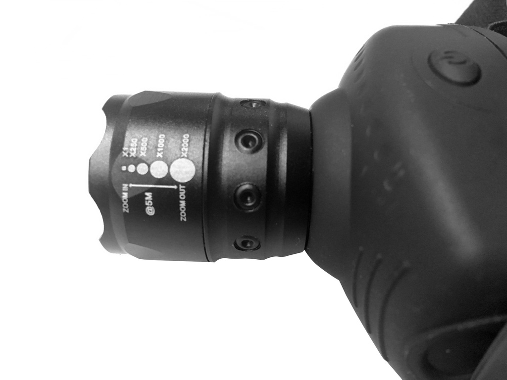 Linterna Minero Con Correa Cabeza Cree Led Zoom Minera