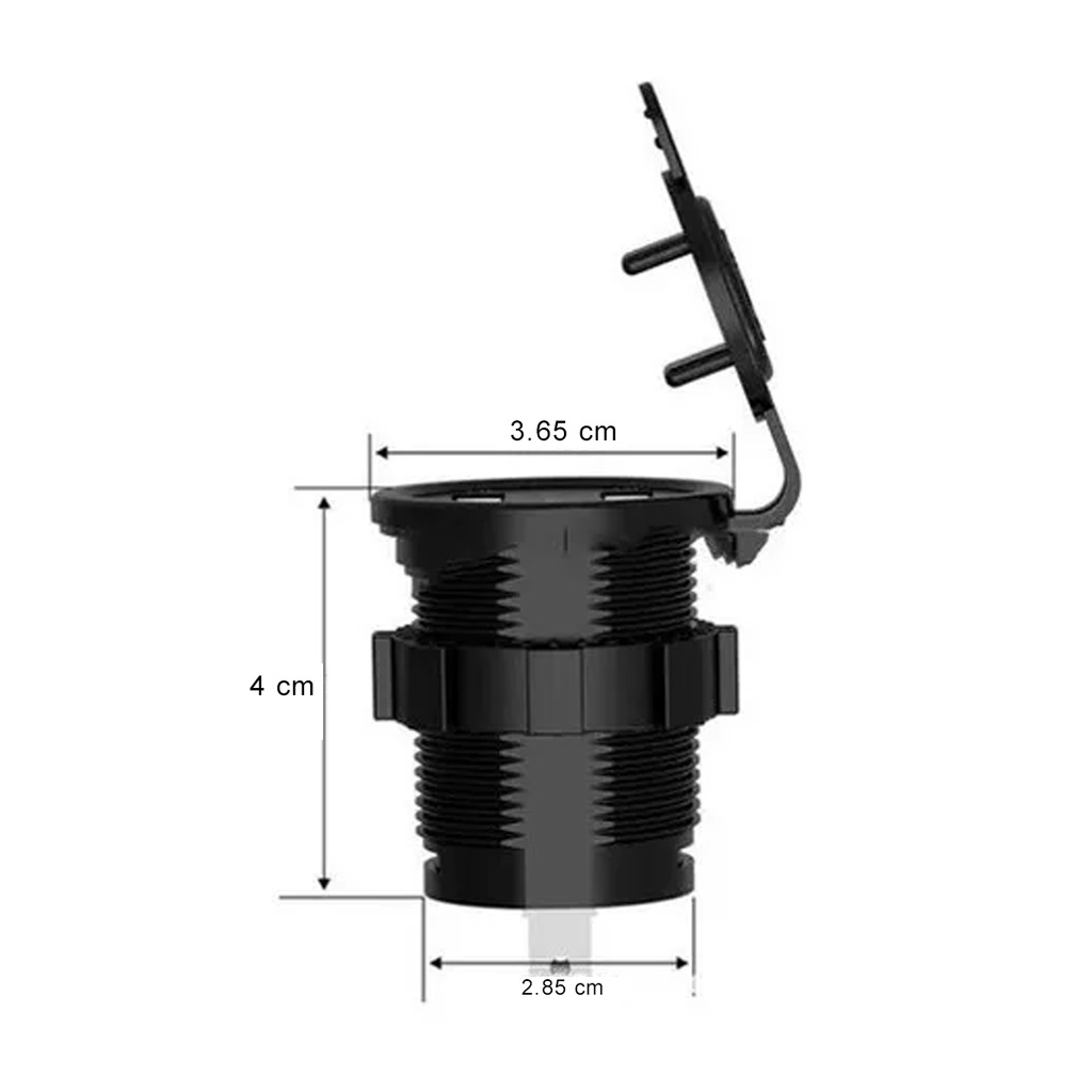 Toma Usb Doble 12v Con Voltimetro Motorhome Rv Lancha