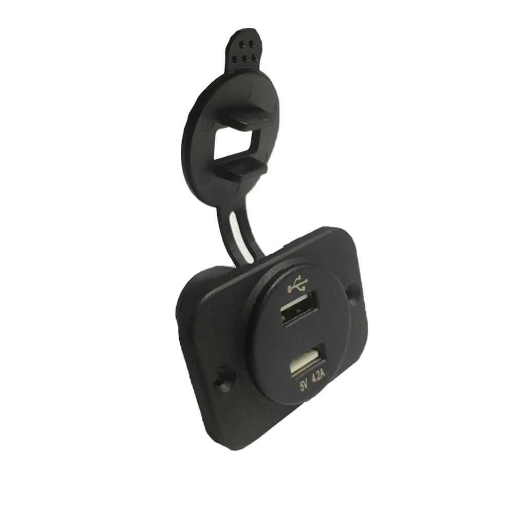 Toma Usb Doble 12v Con Voltimetro Motorhome Rv Lancha