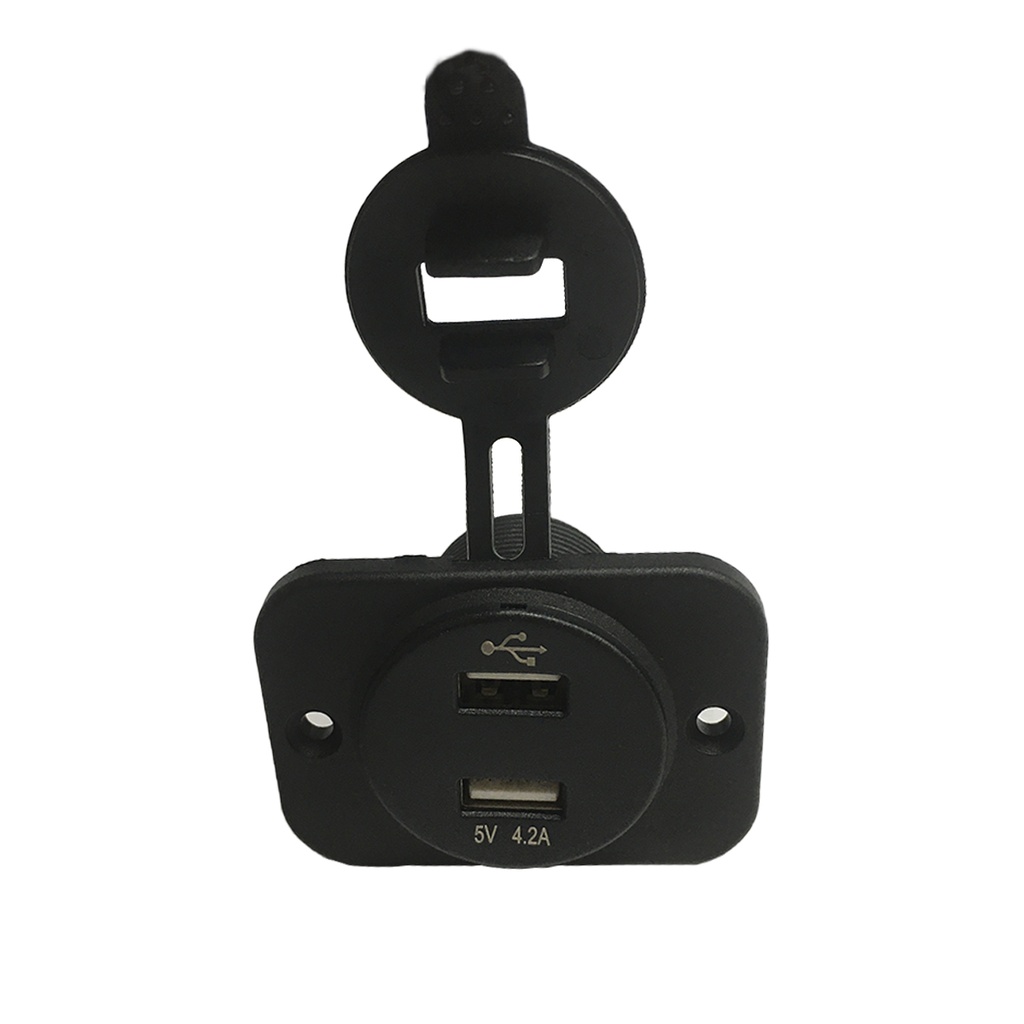 Toma Usb Doble 12v Con Voltimetro Motorhome Rv Lancha