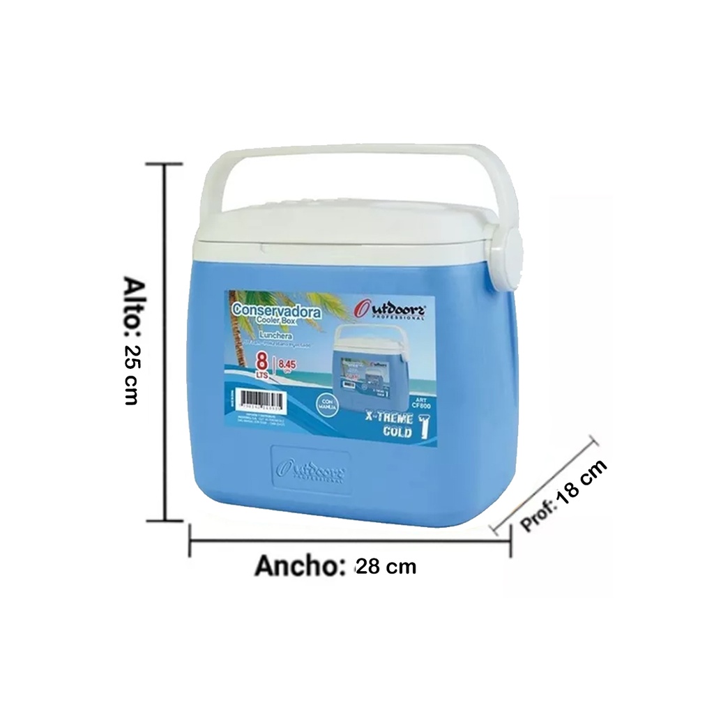 Conservadora Lunchera Pro 8 Lts Con Manija Outdoors 