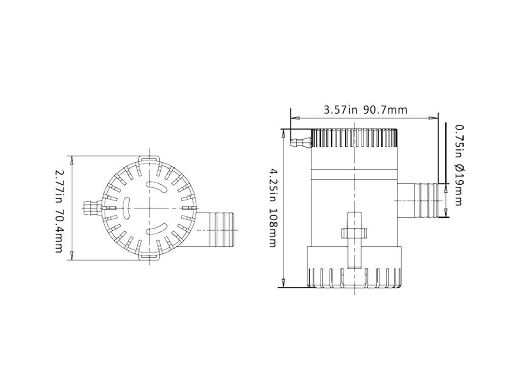 Bomba de Achique 500GPH Torque Marine Torque Marine