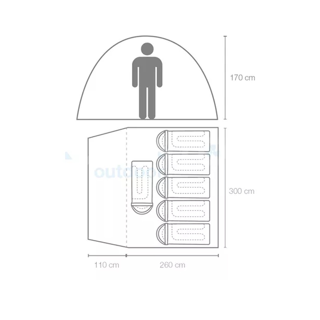 Carpa Coleman 6 Personas  Xt - Impermeable - Abside (xt 6)