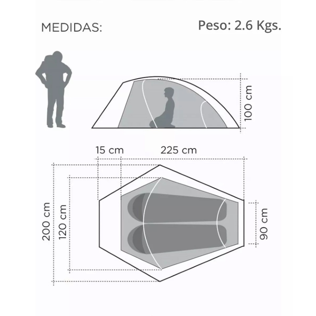 Carpa Doite Volcano 2 Alta Montaña 5000mm