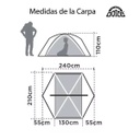 Carpa Doite Pro Teide 2 Personas Varilla Duraluminio