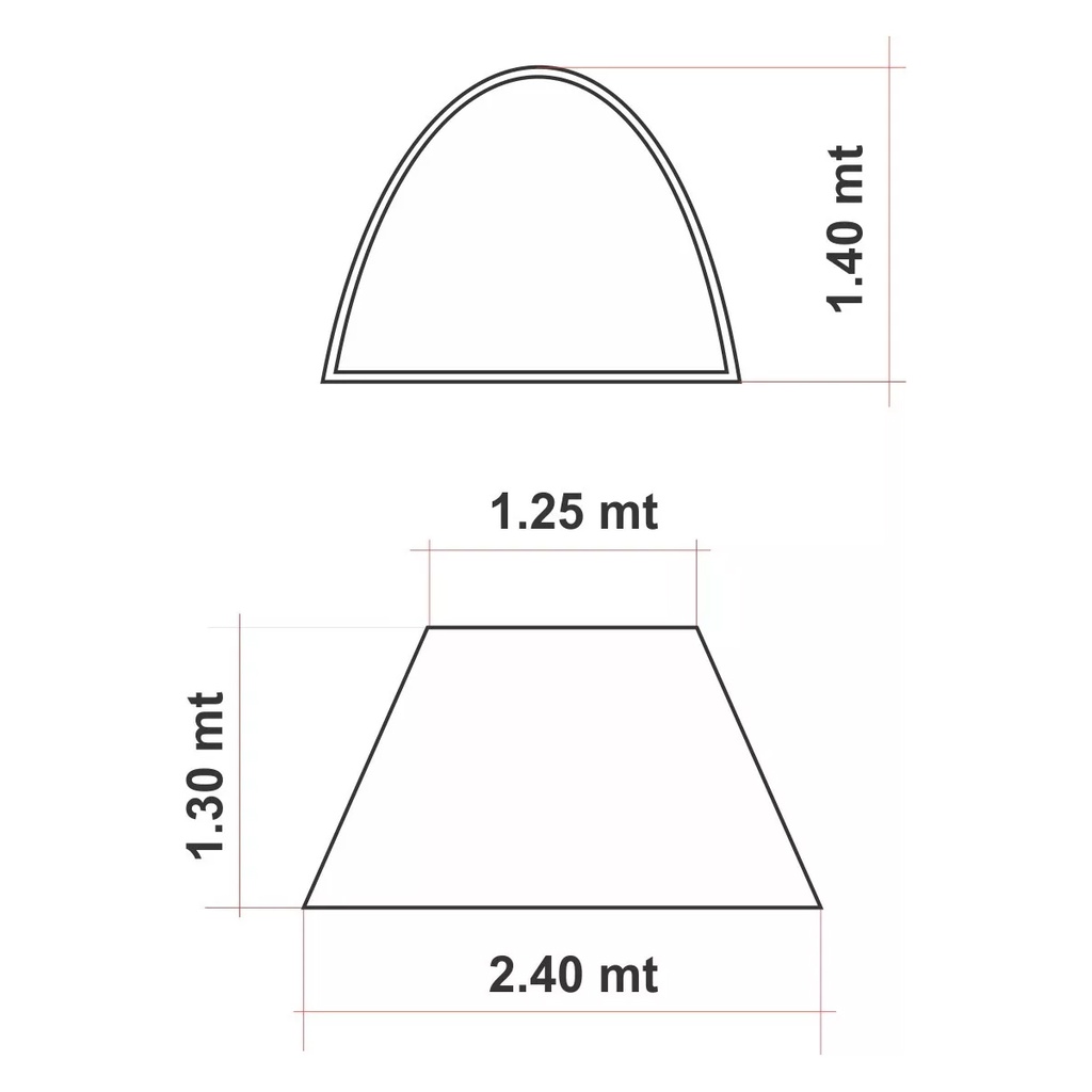 Carpa Iglu Albatros Cc2 Aluminizada Discontinuo Con Detalle