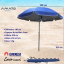 Sombrilla Campinox Everest Aluminio Reforzada 1.80 Mts Recli