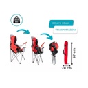 Silla Sillon Plegable Camping Director Reforzado Rojo