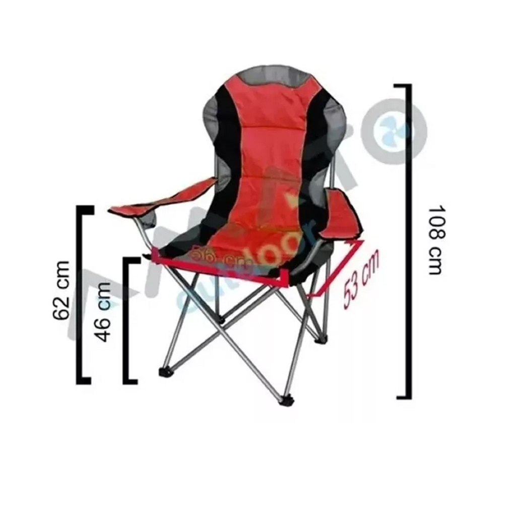 Silla Sillon Plegable Camping Director Reforzado Negro