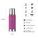 STAN 800ML CLASSIC VAC BTL VIVID VIOLET SYS - SA
