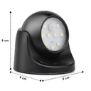 Luz Led 10 Leds Cob Con Sensor Negro