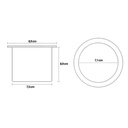 Posa Vaso Posavasos De Embutir Plástico Negro