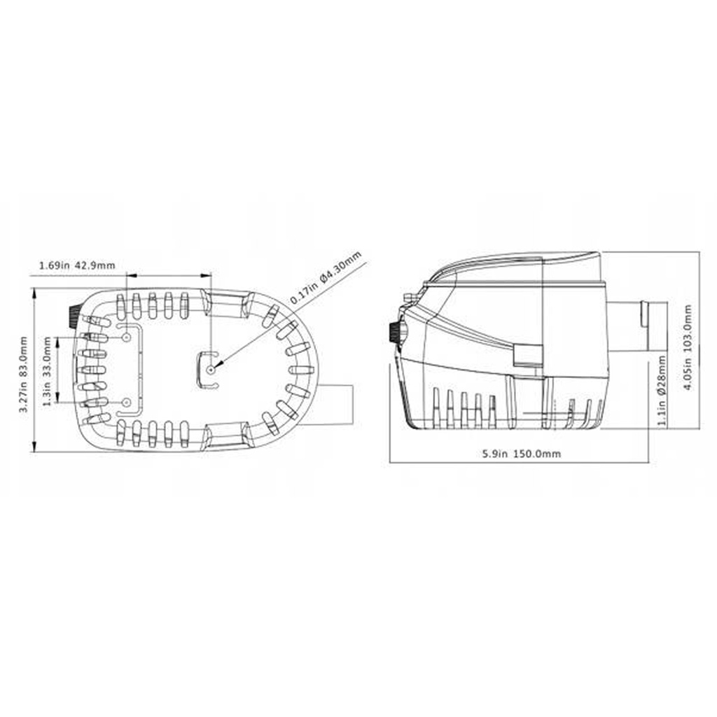 BOMBA SEAFLO 1100 AUTOMATICA GPH 12v 1-1/8 29MM