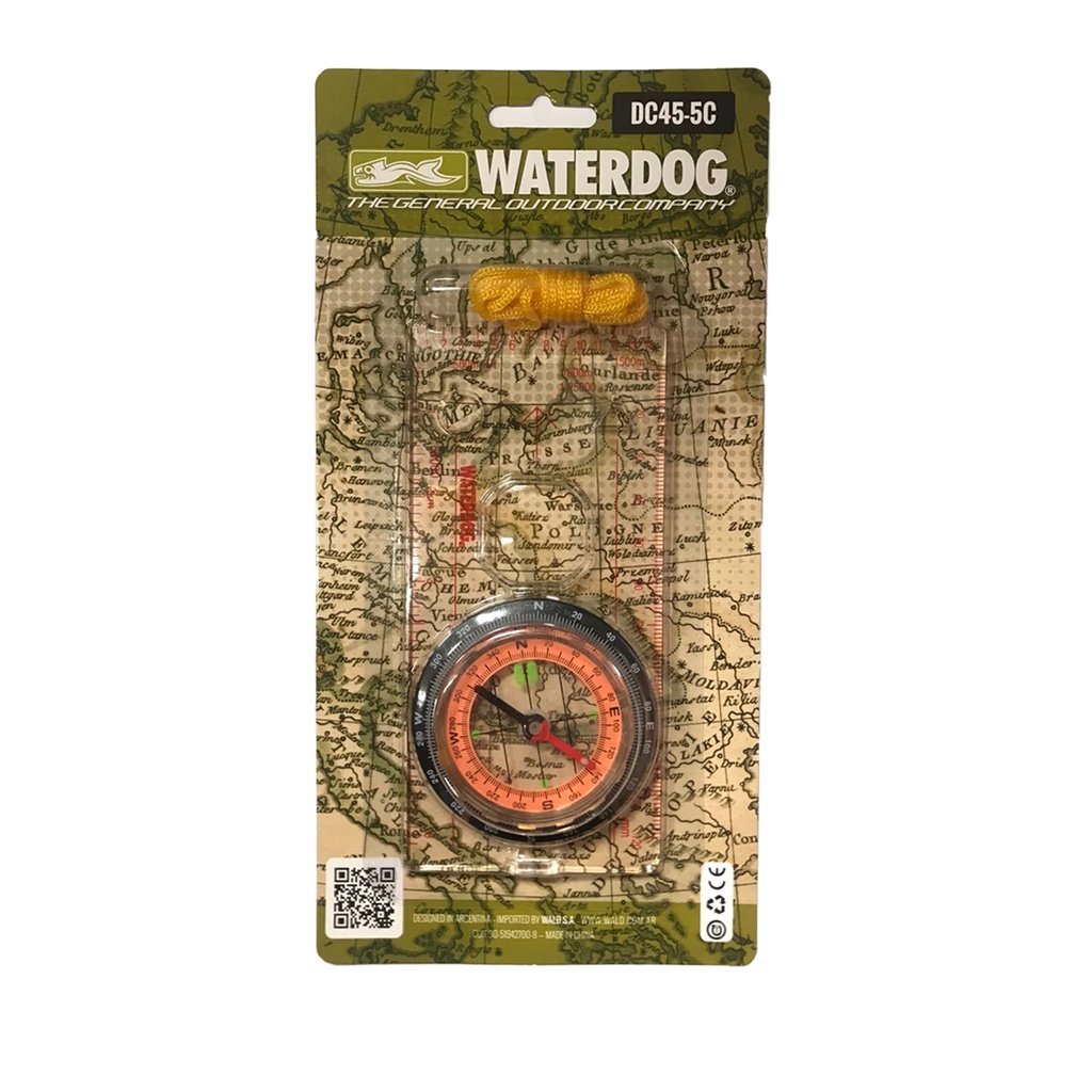 Brujula Cartografica Mapas Waterdog Con Lupa Y Regla Dc45-5c